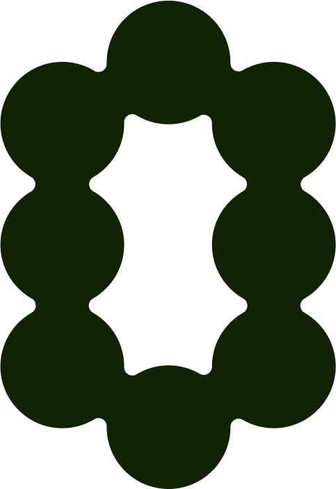 A shape that evokes a molecular chain