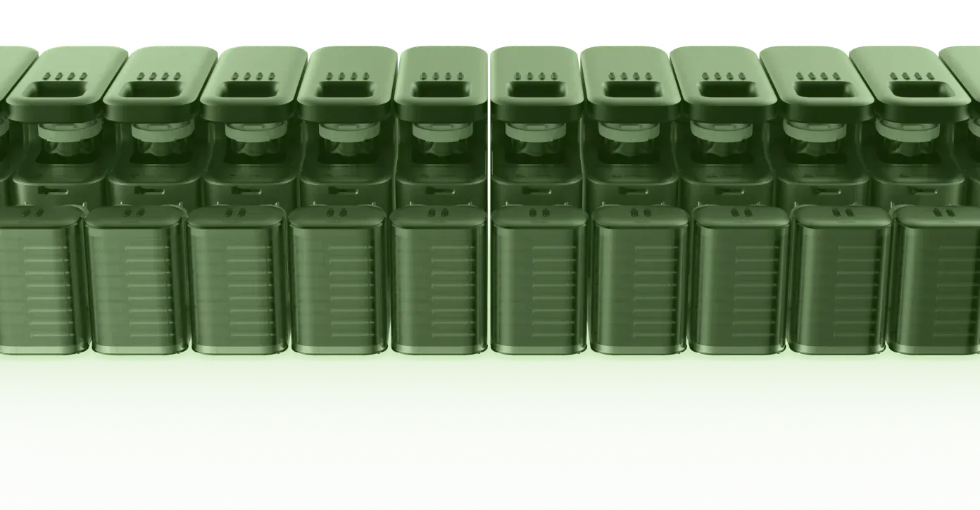 A row of Caladan benchtop reactors