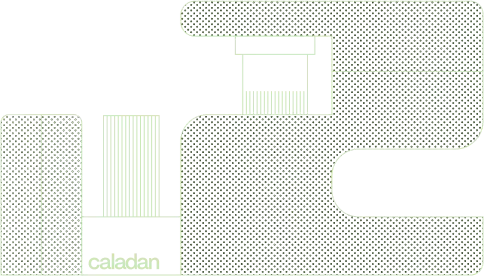 A line-drawn image of a Caladan bio reactor